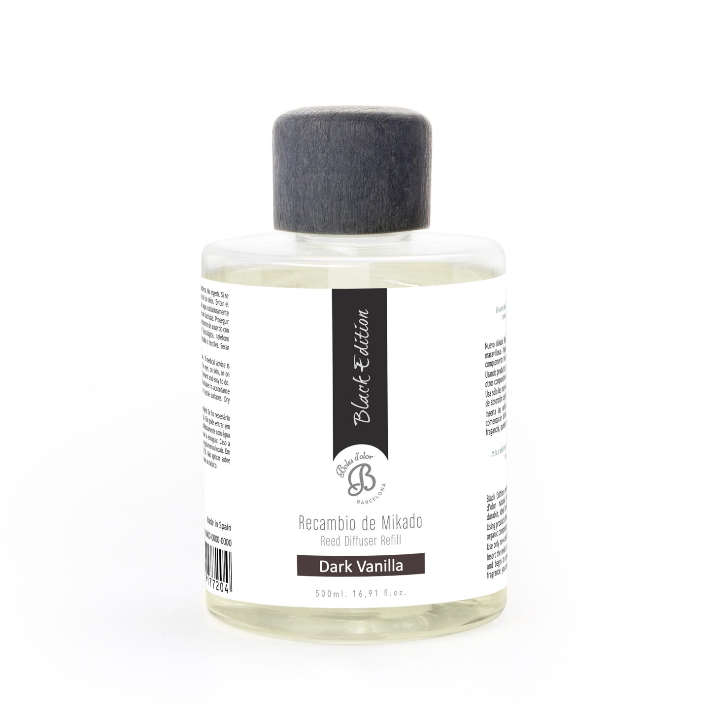 Dark Vanilla Recambio Mikado Black Edition 500 ml | Boles d'olor | Muebles Elbume