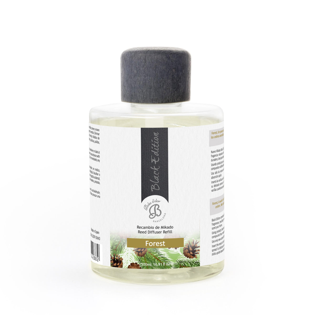 Forest Recambio Mikado Black Edition 500 ml | Boles d'olor | Muebles Elbume