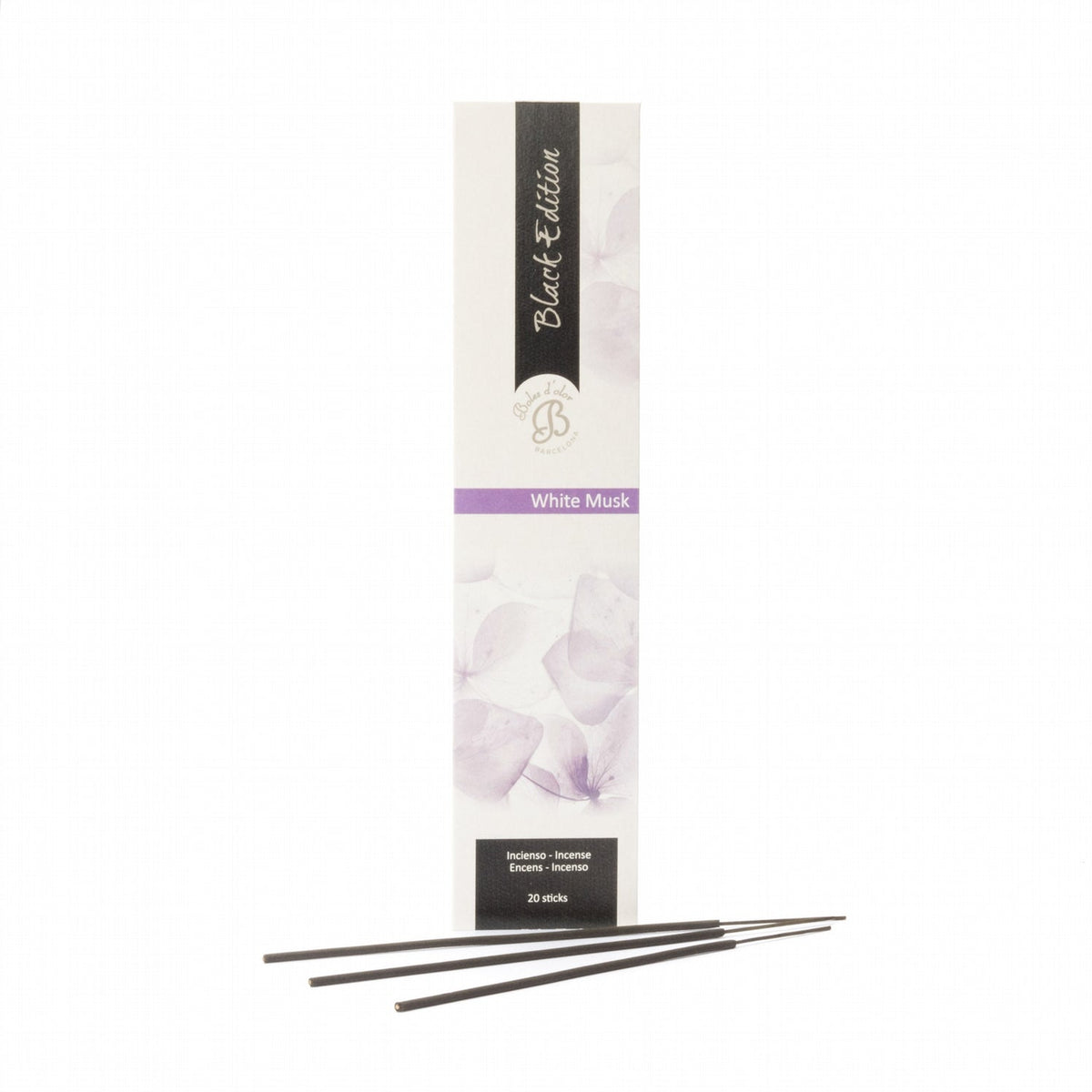 White Musk Incienso Black Edition 20 varillas | Boles d'olor | Muebles Elbume