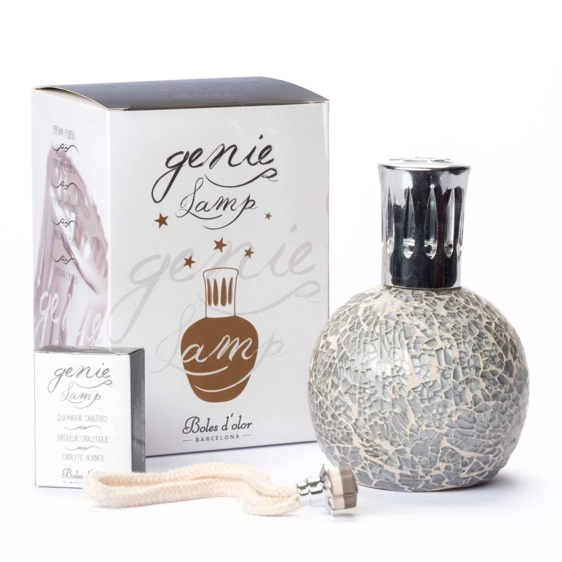 Lámpara catalítica Genie Lamp Sphere Mosaic Blanco 380 ml