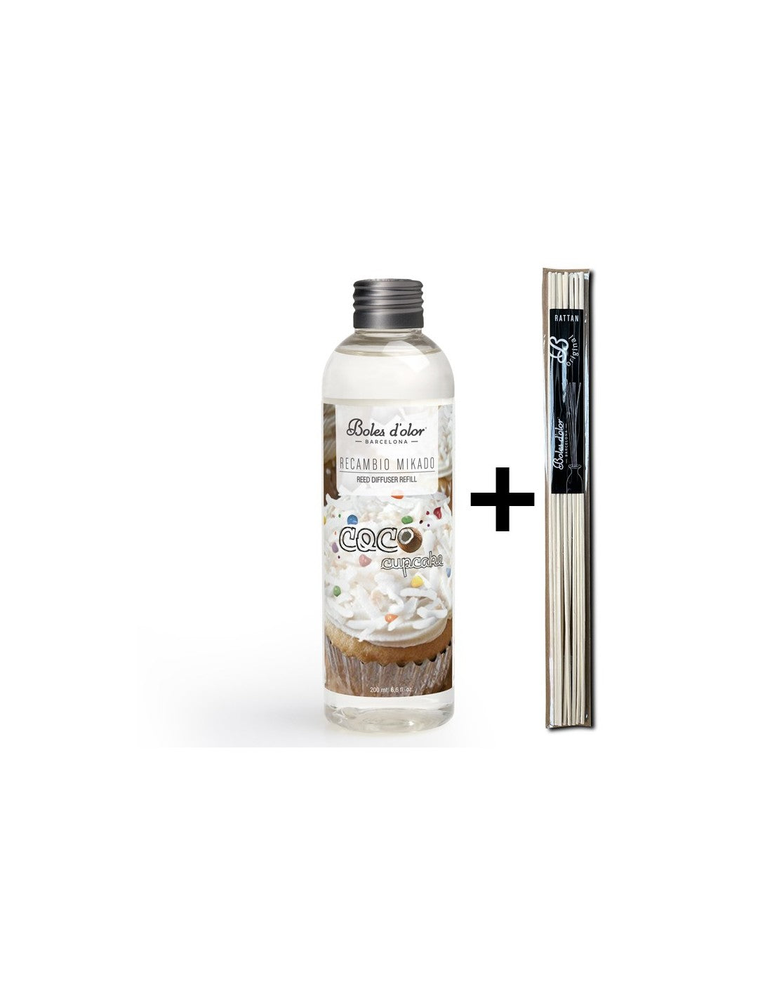 Coco Cupcake Recambio Mikado Ambients 200 ml con varillas | Boles d'olor | Muebles Elbume