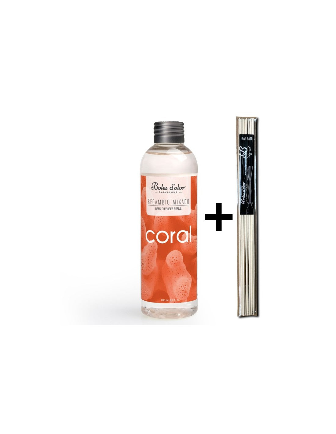Coral Recambio Mikado Ambients 200 ml con varillas | Boles d'olor | Muebles Elbume