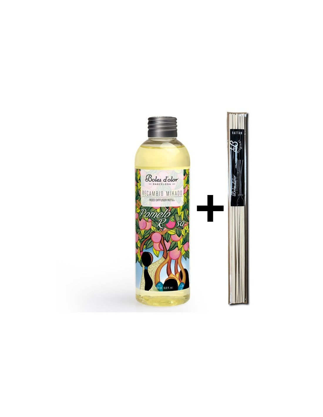 Pomelo Rosa Recambio Mikado Ambients 200 ml con varillas | Boles d'olor | Muebles Elbume