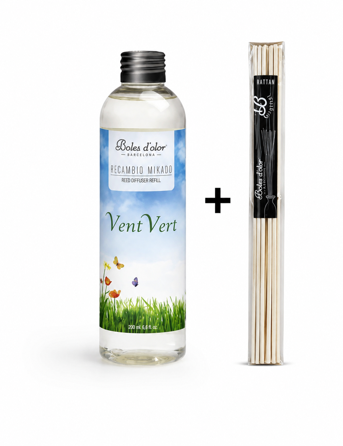 Vent Vert Recambio Mikado Ambients 200 ml con varillas | Boles d'olor | Muebles Elbume
