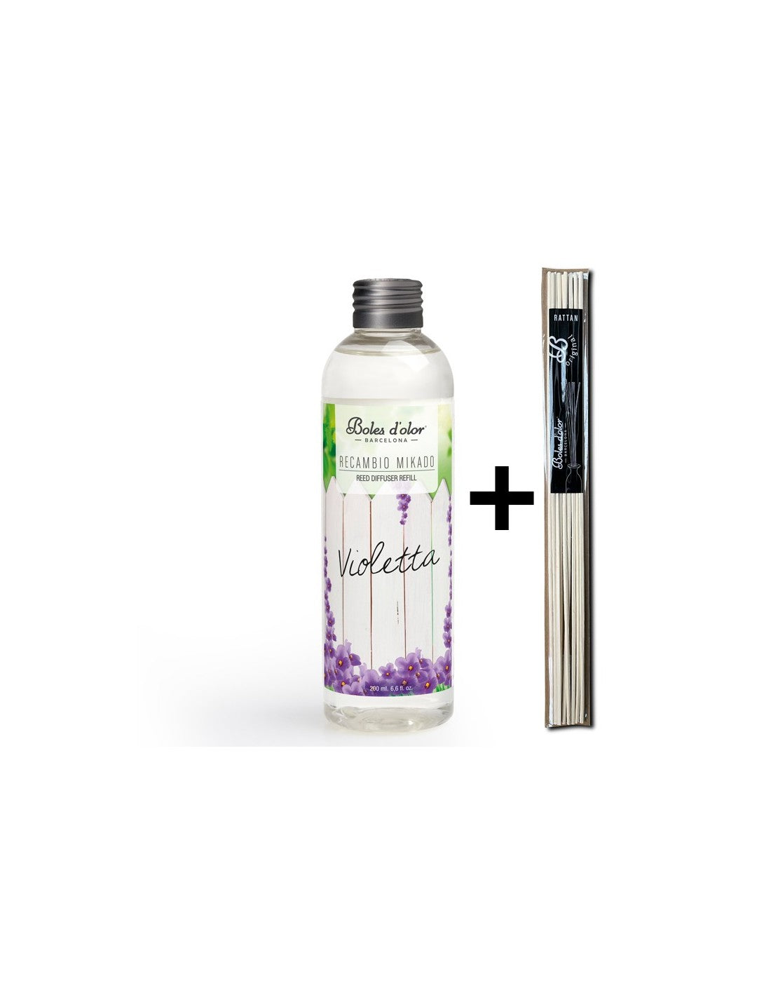 Violetta Recambio Mikado Ambients 200 ml con varillas | Boles d'olor | Muebles Elbume