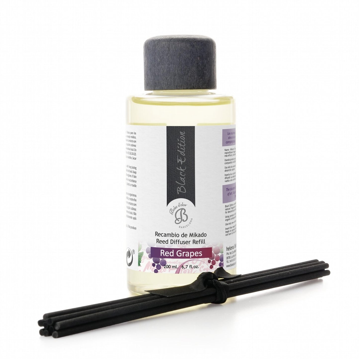 Red Grapes Recambio Mikado Black Edition 200 ml | Boles d'olor | Muebles Elbume