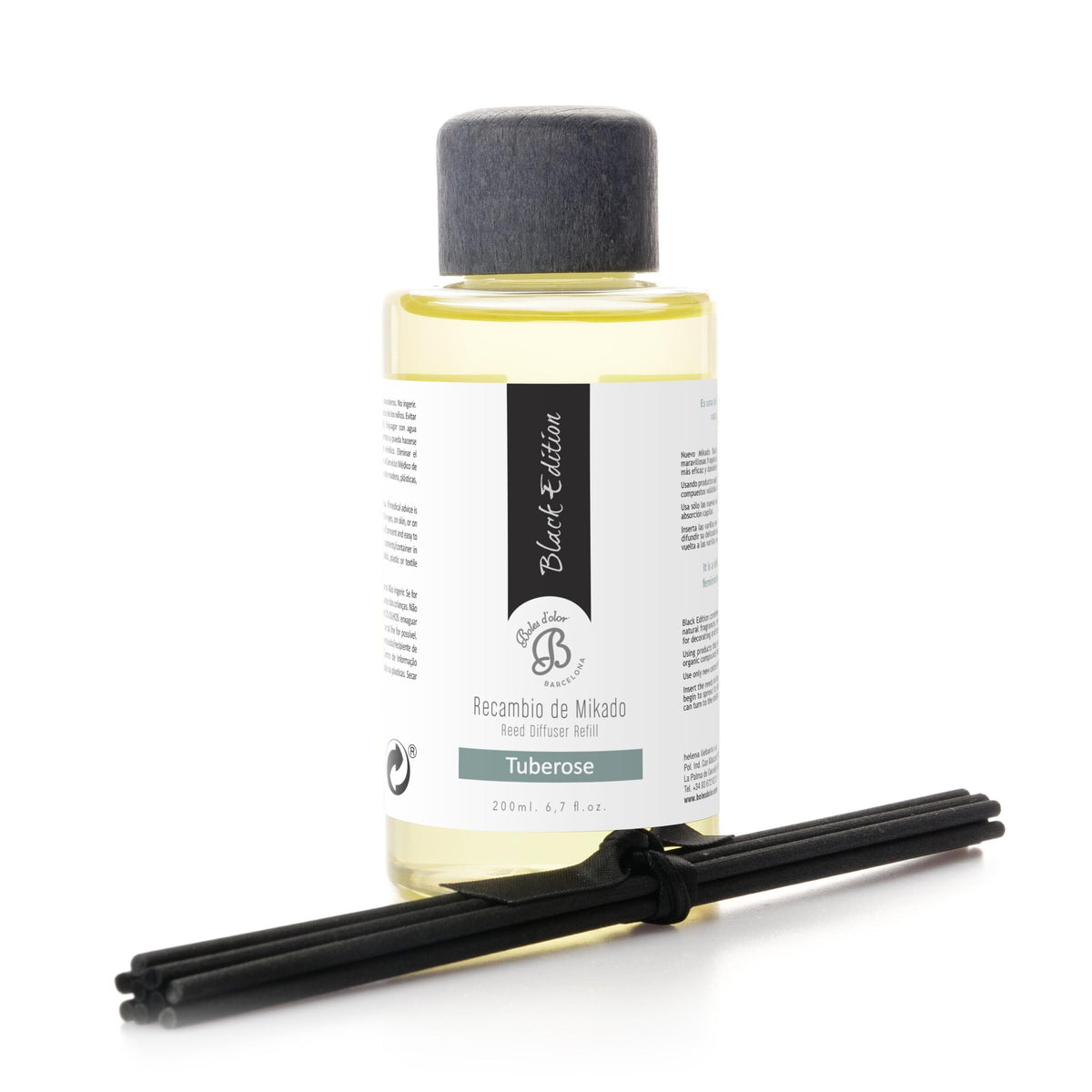 Tuberose Recambio Mikado Black Edition 200 ml | Boles d'olor | Muebles Elbume