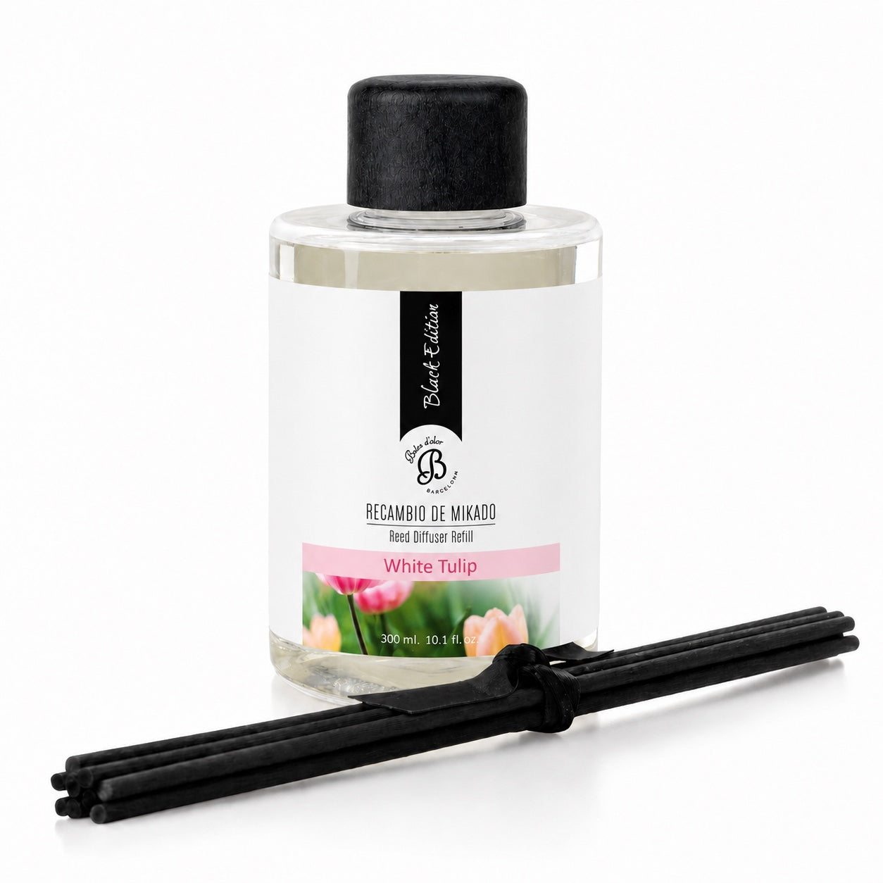 White Tulip Recambio Mikado Black Edition 300 ml | Boles d'olor | Muebles Elbume
