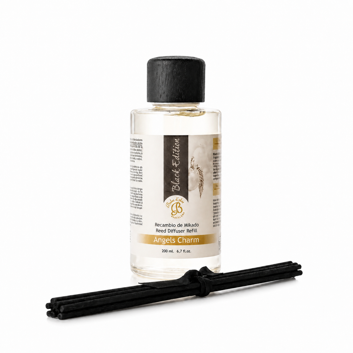 Angels Charm Recambio Mikado Black Edition 200 ml | Boles d'olor | Muebles Elbume