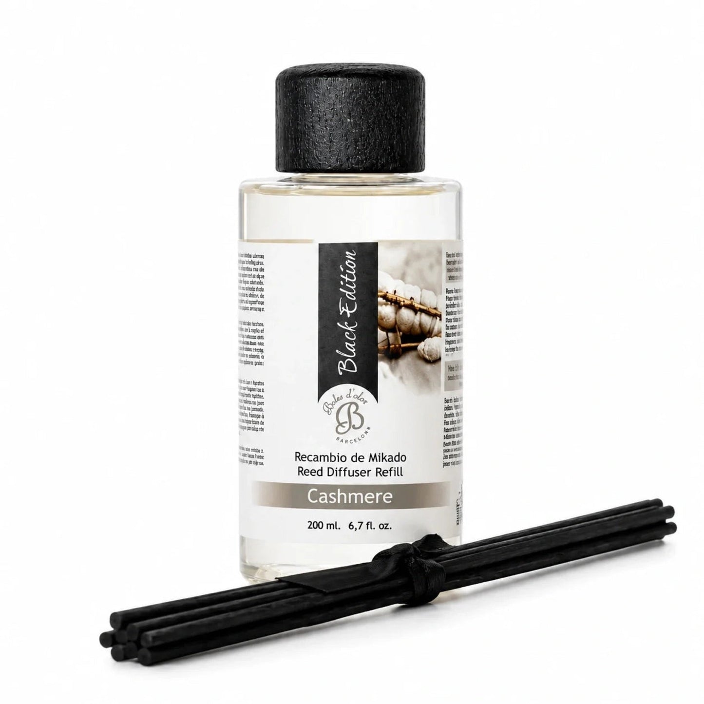 cashmere Recambio Mikado Black Edition 200 ml | Boles d'olor | Muebles Elbume