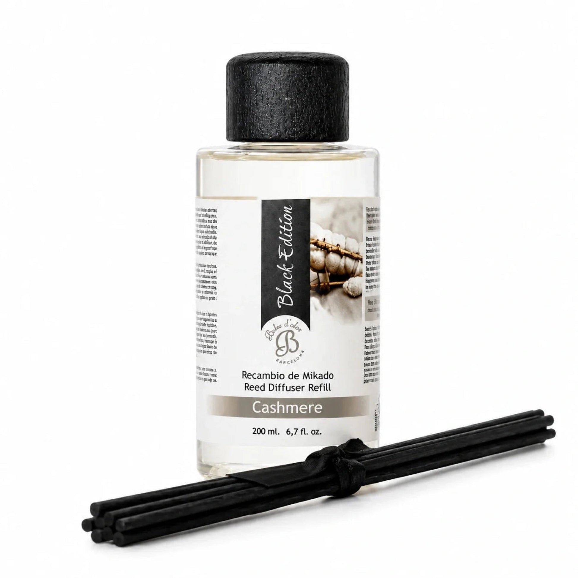 cashmere Recambio Mikado Black Edition 200 ml | Boles d'olor | Muebles Elbume