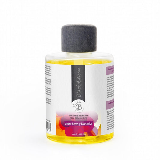 Entre Uvas y Naranjos Recambio Mikado Black Edition 500 ml | Boles d'olor | Muebles Elbume