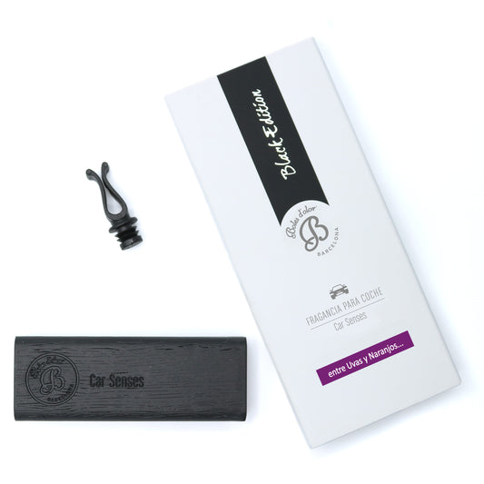 Entre Uvas y Naranjos Ambientador de coche Car Senses Black Edition | Boles d'olor | Muebles Elbume