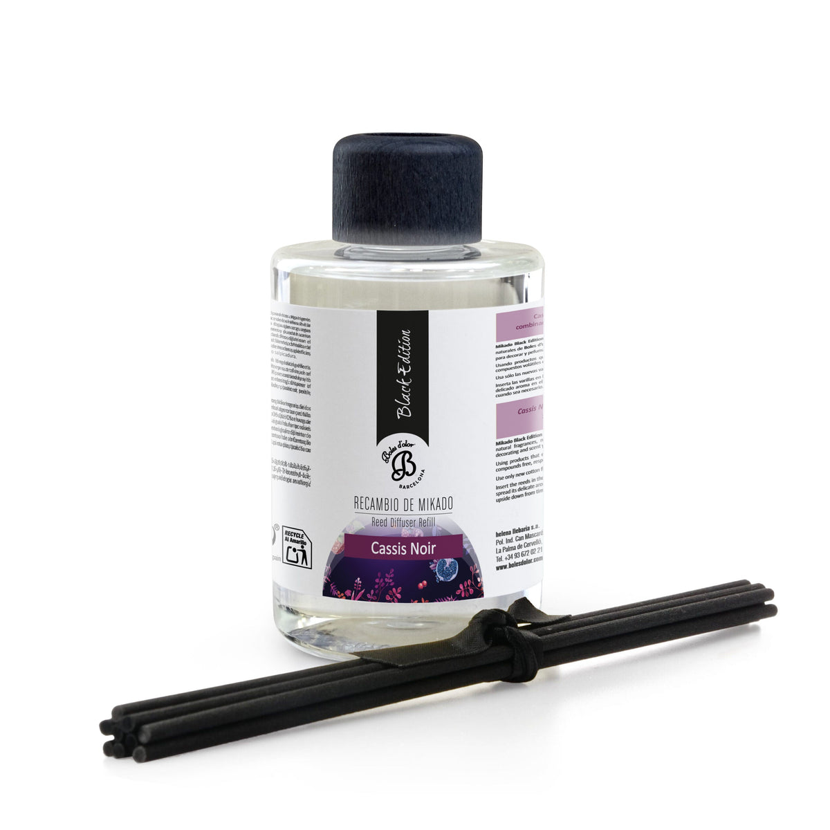 Cassis Noir Recambio Mikado Black Edition 300 ml | Boles d'olor | Muebles Elbume