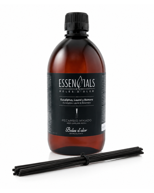 Eucaliptus, Laurel y Romero Recambio Mikado Essencials 500 ml | Boles d'olor | Muebles Elbume