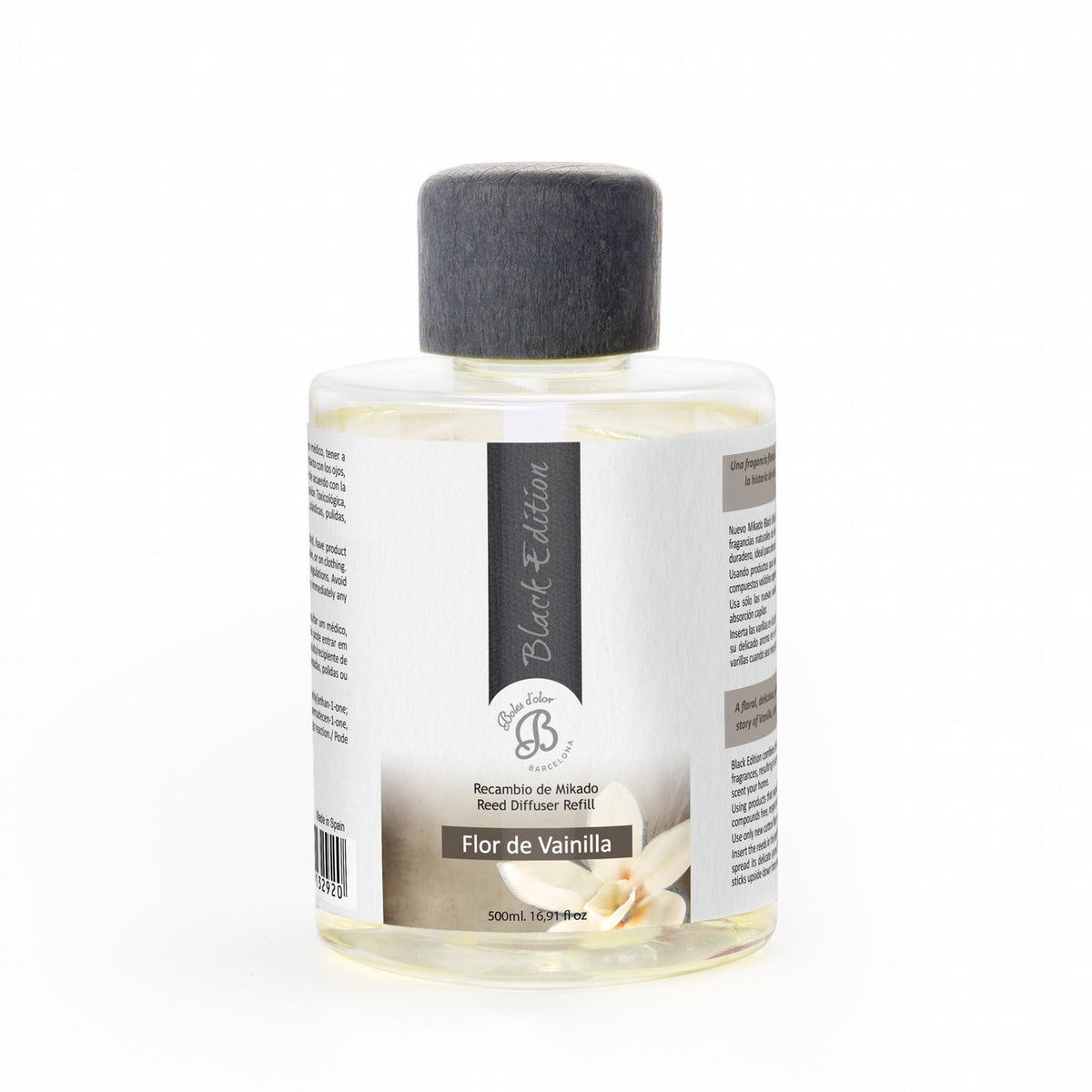 Flor de Vainilla Recambio Mikado Black Edition 500 ml | Boles d'olor | Muebles Elbume
