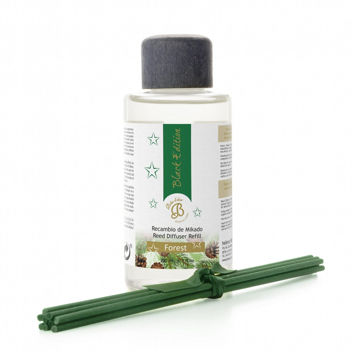 Forest Recambio Mikado Black Edition 200 ml | Boles d'olor | Muebles Elbume