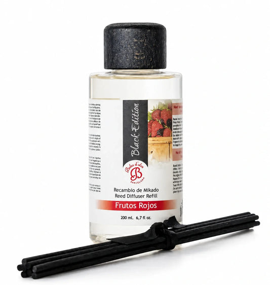 Frutos Rojos Recambio Mikado Black Edition 200 ml | Boles d'olor | Muebles Elbume