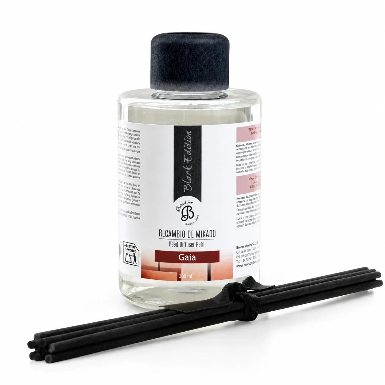 Gaia Recambio Mikado Black Edition 300 ml | Boles d'olor | Muebles Elbume