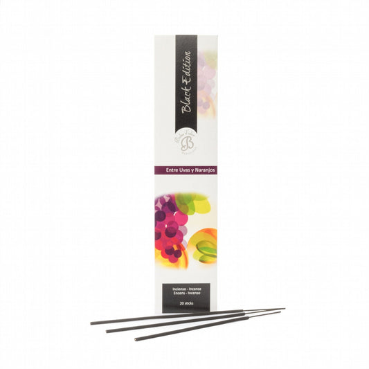 Entre Uvas y Naranjos Incienso Black Edition 20 varillas | Boles d'olor | Muebles Elbume
