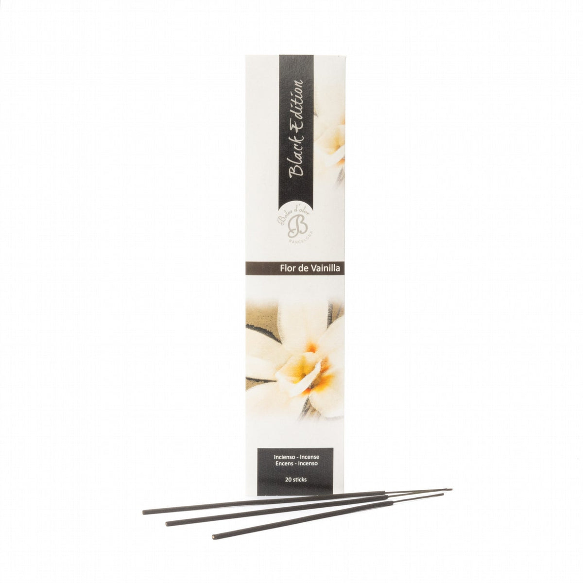 Flor de Vainilla Incienso Black Edition 20 varillas | Boles d'olor | Muebles Elbume