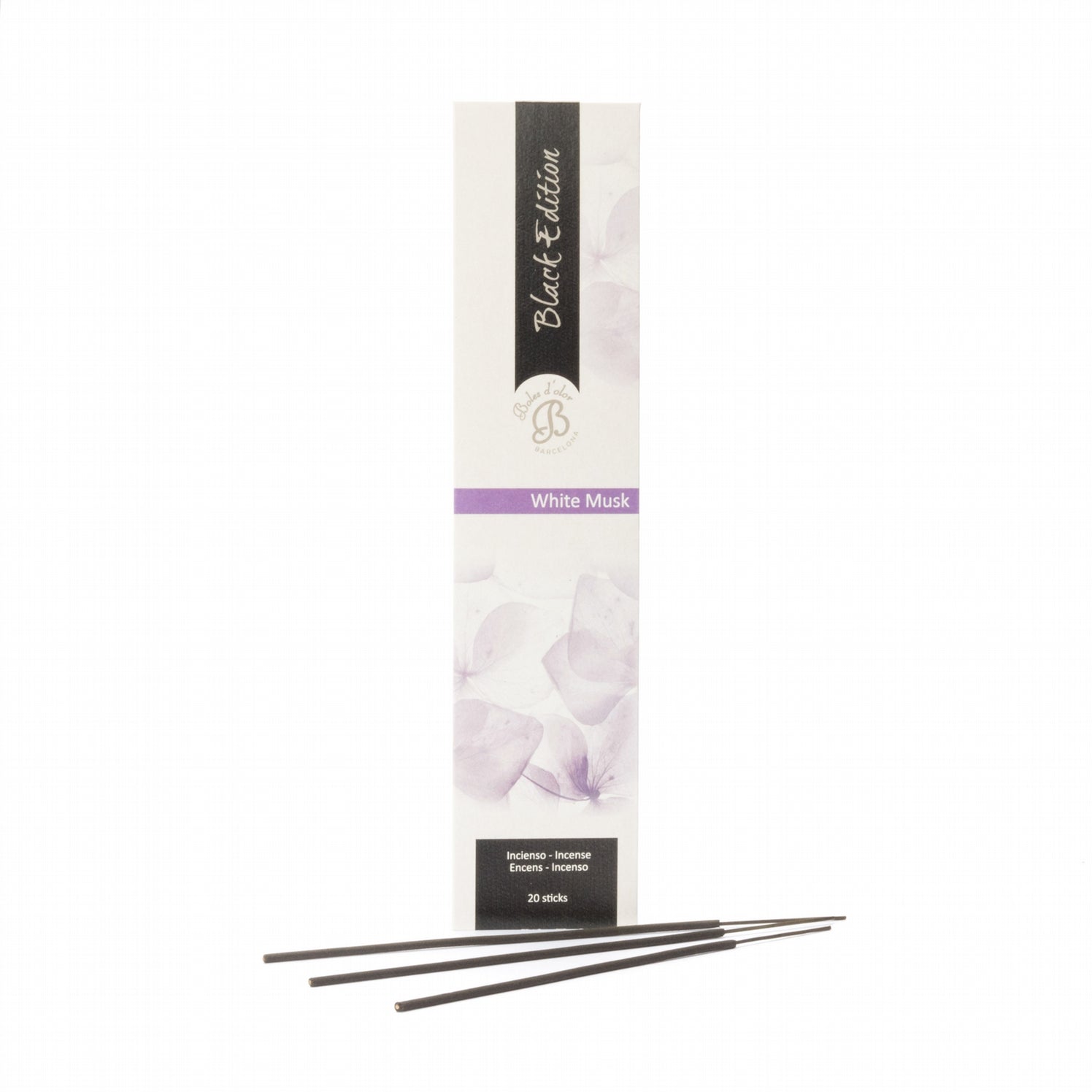 White Musk Incienso Black Edition 20 varillas | Boles d'olor | Muebles Elbume