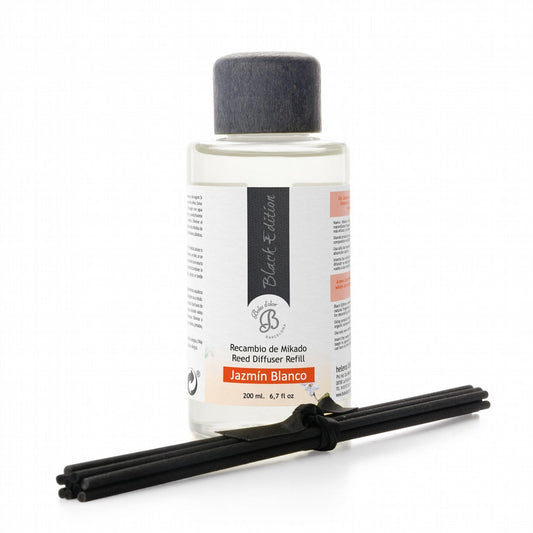 Jazmín Blanco Recambio Mikado Black Edition 200 ml | Boles d'olor | Muebles Elbume