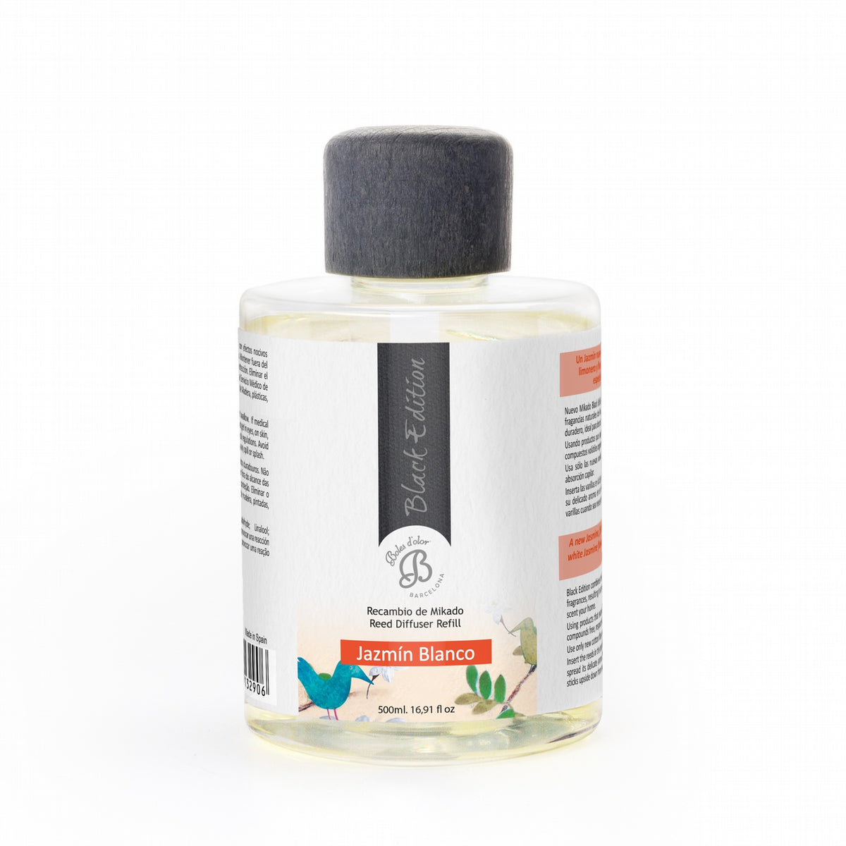 Jazmín Blanco Recambio Mikado Black Edition 500 ml | Boles d'olor | Muebles Elbume