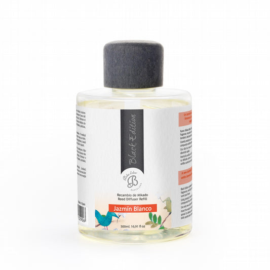 Jazmín Blanco Recambio Mikado Black Edition 500 ml | Boles d'olor | Muebles Elbume