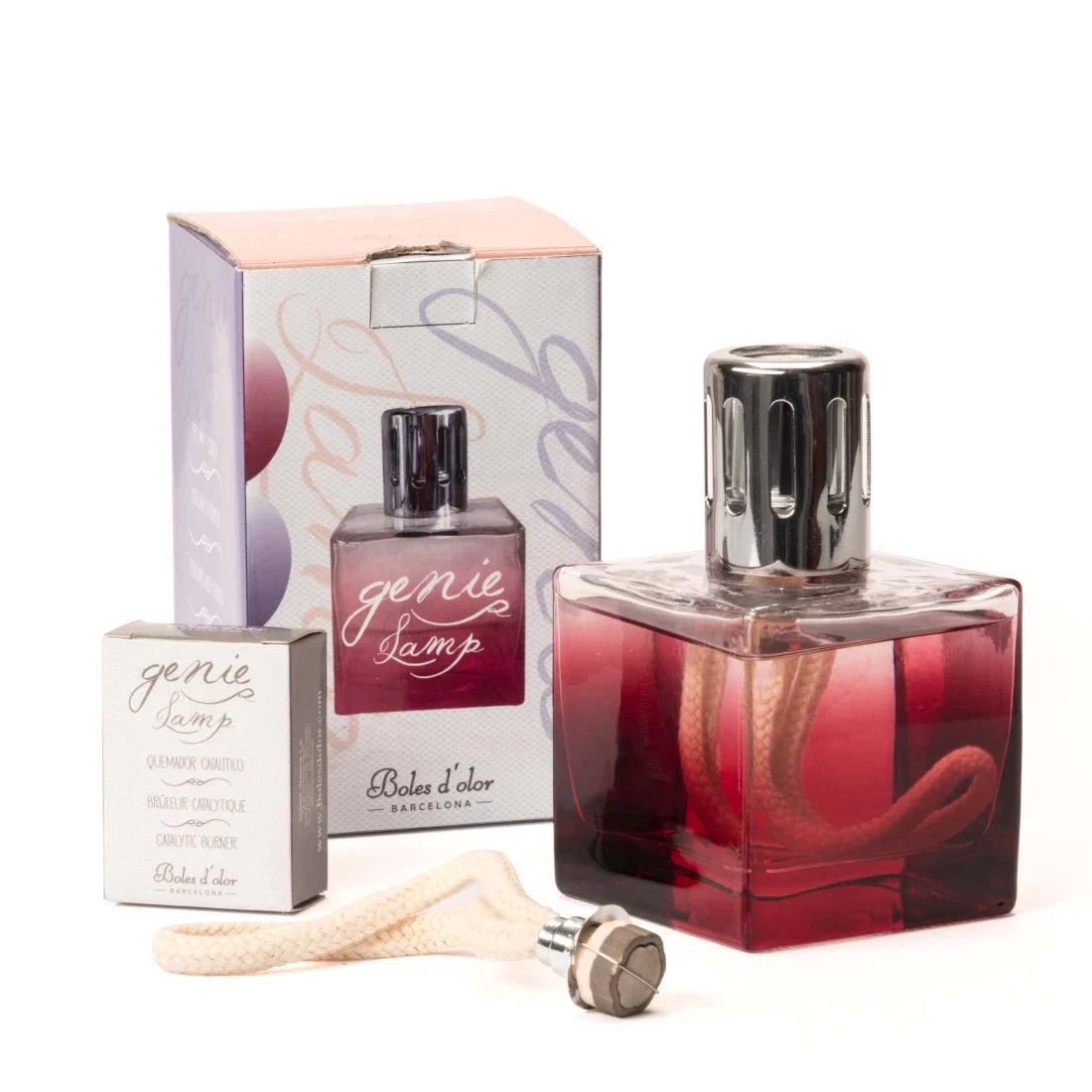 Lámpara catalítica Genie Lamp Quadra Fusion Red Pearl 288 ml