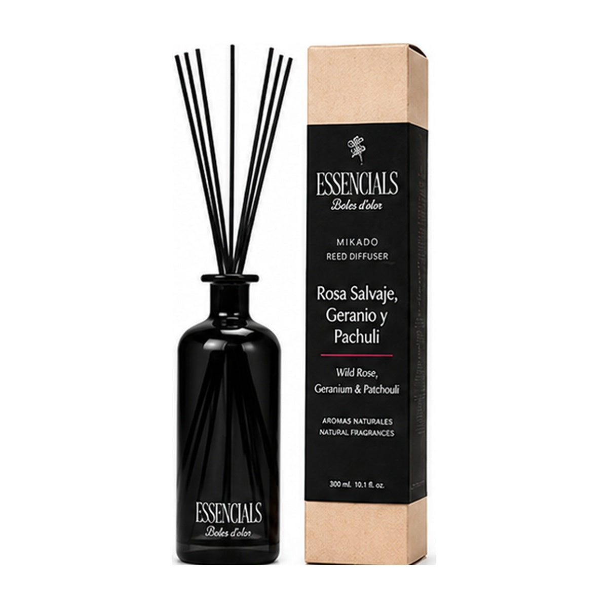 Rosa Salvaje, Geranio y Pachuli Mikado Essencials 300 ml | Boles d'olor | Muebles Elbume