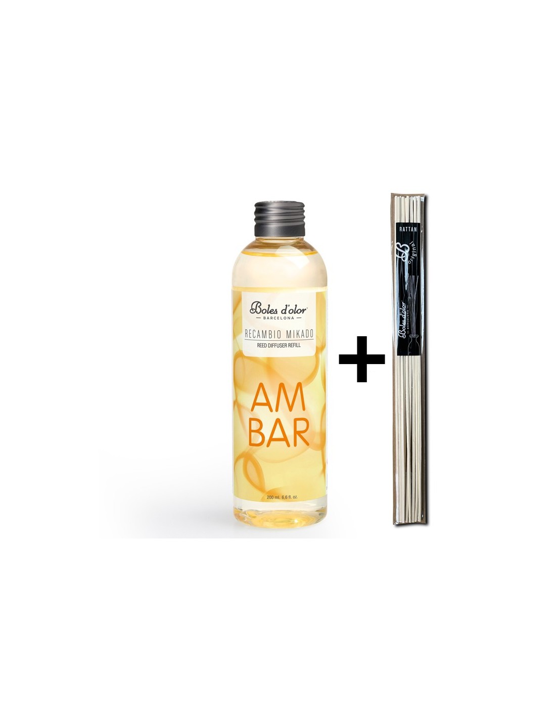 Ambar Recambio Mikado Ambients 200 ml con varillas | Boles d'olor | Muebles Elbume