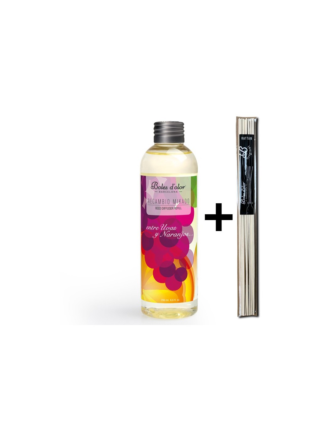 Entre Uvas y Naranjos Recambio Mikado Ambients 200 ml con varillas | Boles d'olor | Muebles Elbume