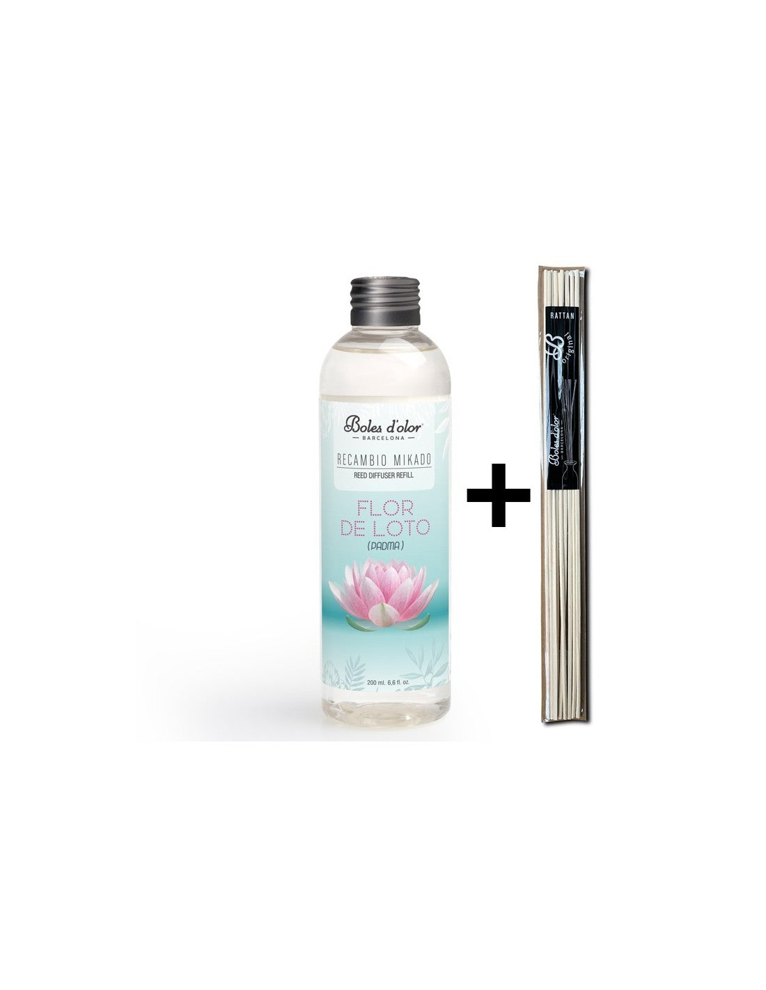 Flor de Loto Recambio Mikado Ambients 200 ml con varillas | Boles d'olor | Muebles Elbume