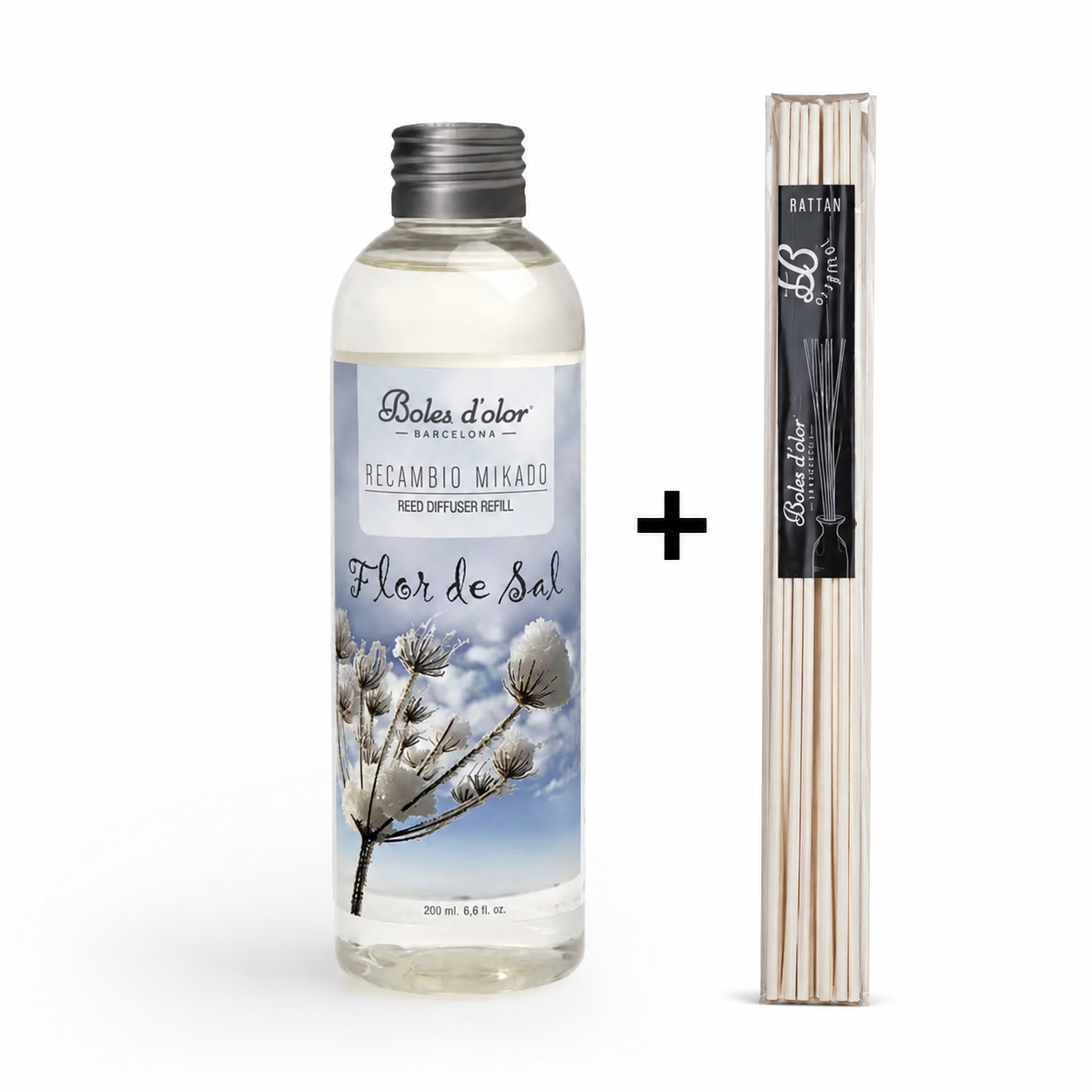 Flor de Sal Recambio Mikado Ambients 200 ml con varillas | Boles d'olor | Muebles Elbume