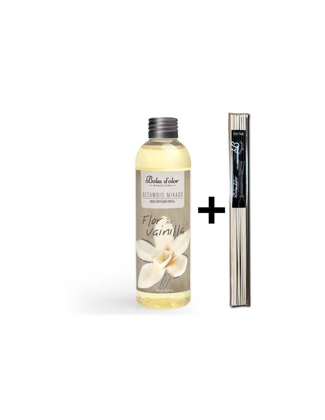 Flor de Vainilla Recambio Mikado Ambients 200 ml con varillas | Boles d'olor | Muebles Elbume