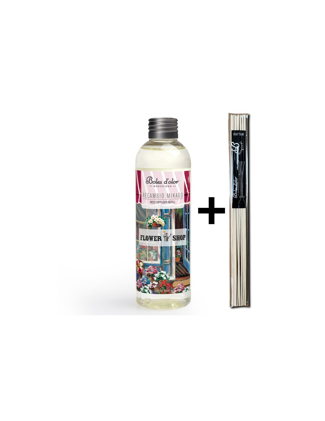 Flower Shop Recambio Mikado Ambients 200 ml con varillas | Boles d'olor | Muebles Elbume
