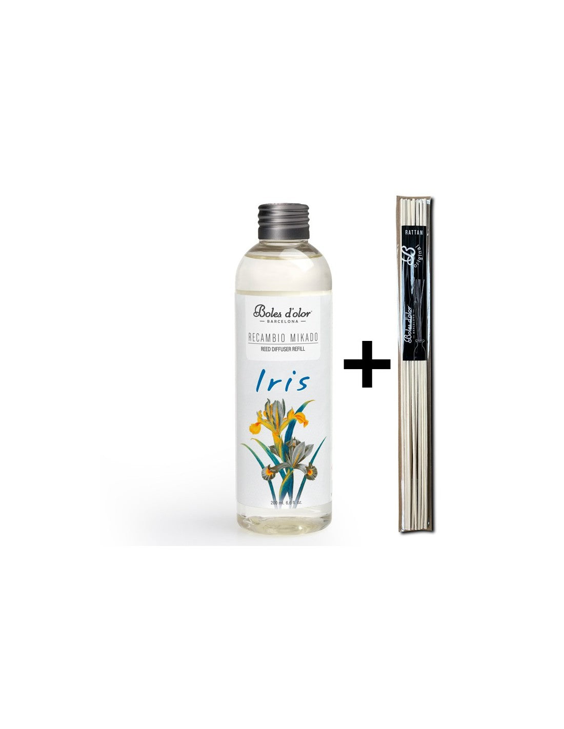 Iris Recambio Mikado Ambients 200 ml con varillas | Boles d'olor | Muebles Elbume