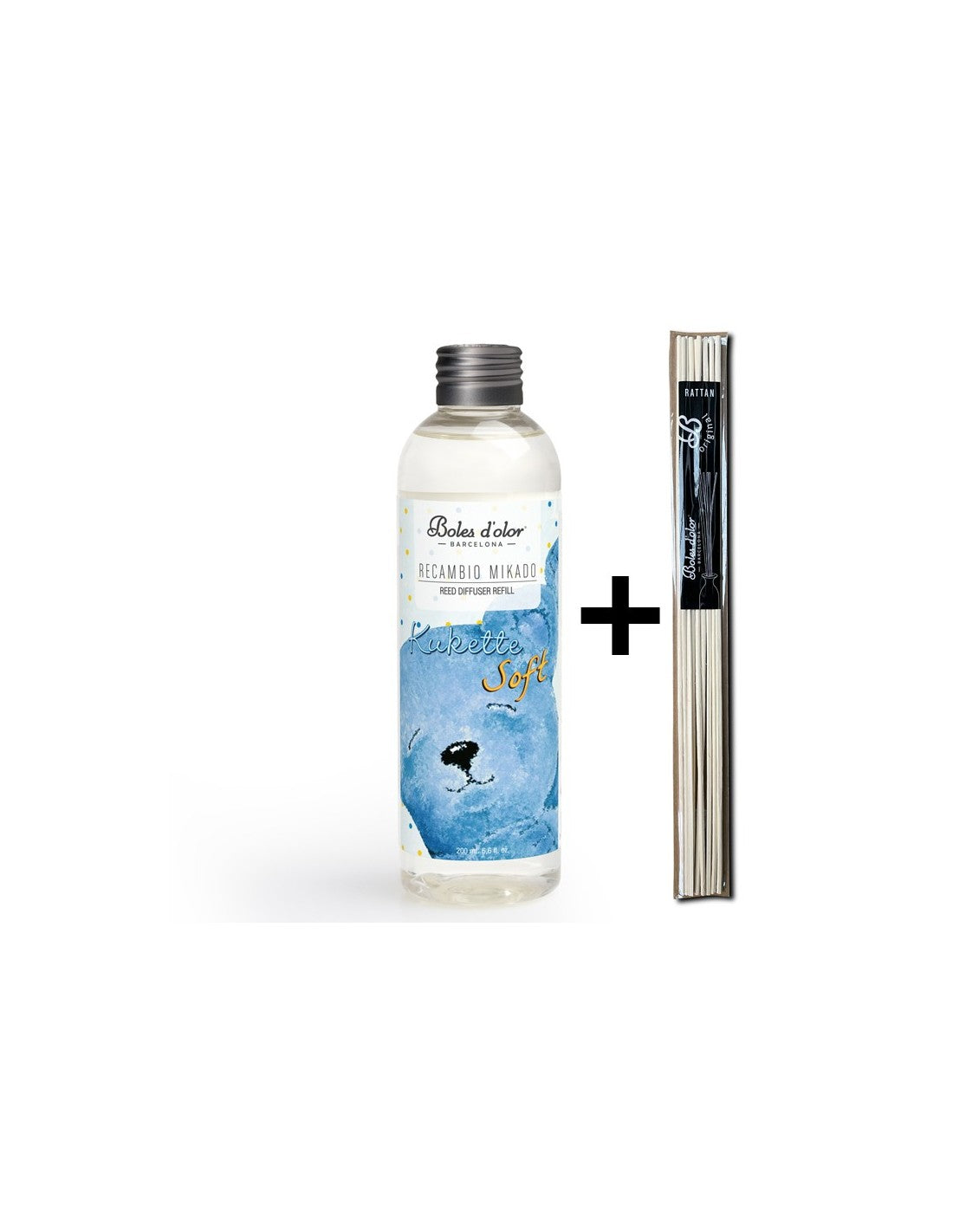 Kukette Soft Recambio Mikado Ambients 200 ml con varillas | Boles d'olor | Muebles Elbume