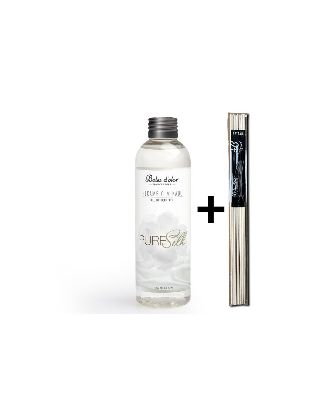 Pure Silk Recambio Mikado Ambients 200 ml con varillas | Boles d'olor | Muebles Elbume