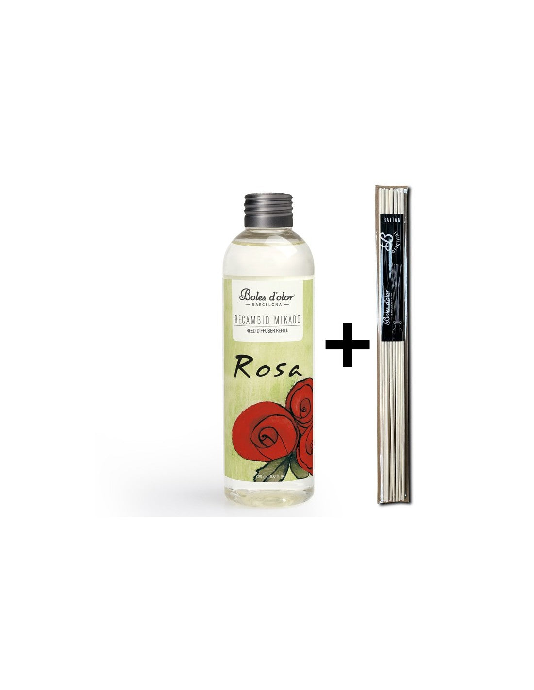 Rosa Recambio Mikado Ambients 200 ml con varillas | Boles d'olor | Muebles Elbume