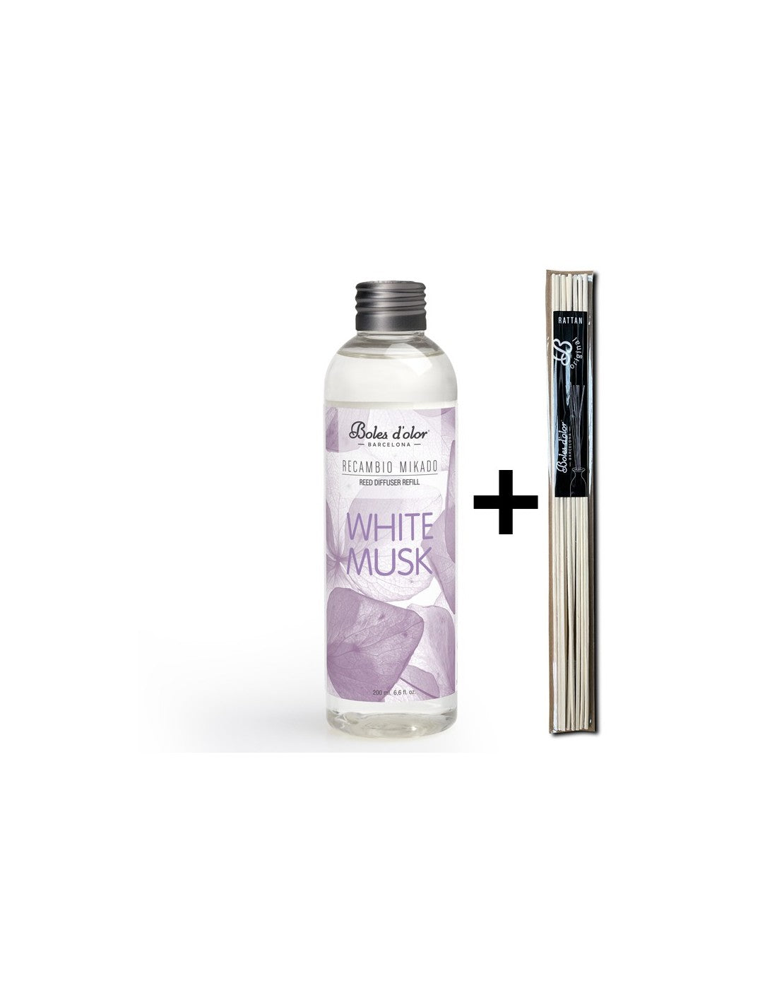White Musk Recambio Mikado Ambients 200 ml con varillas | Boles d'olor | Muebles Elbume