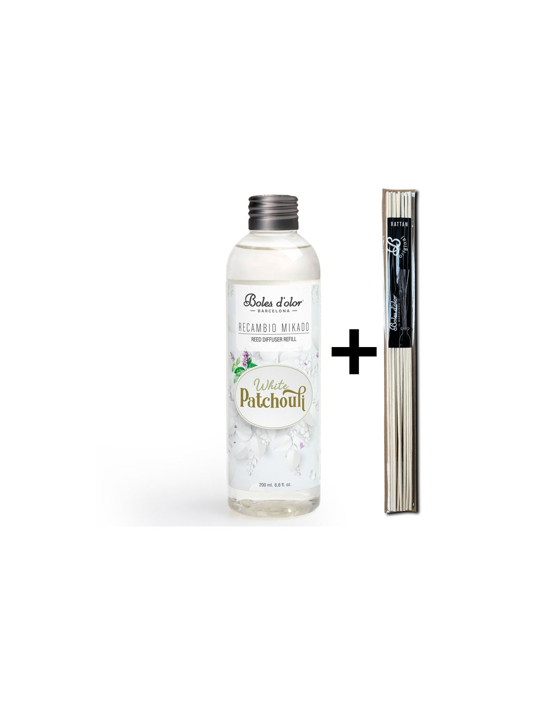 White Patchouli Recambio Mikado Ambients 200 ml con varillas | Boles d'olor | Muebles Elbume