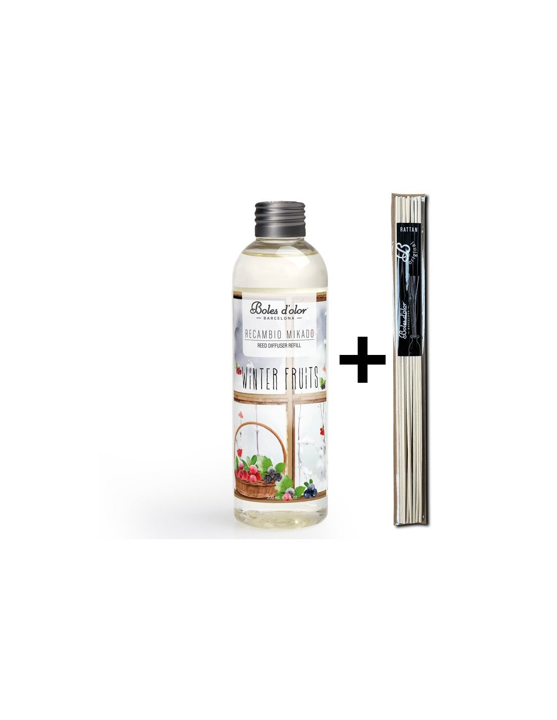 Winter Fruits Recambio Mikado Ambients 200 ml con varillas | Boles d'olor | Muebles Elbume