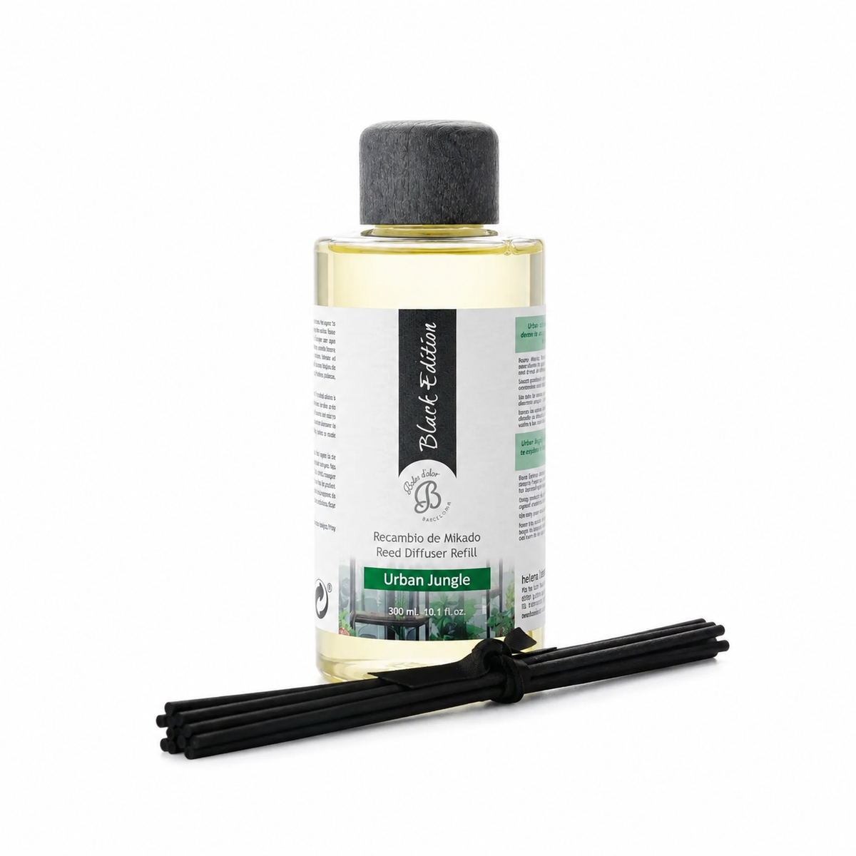Urban Jungle Recambio Mikado Black Edition 300 ml | Boles d'olor | Muebles Elbume