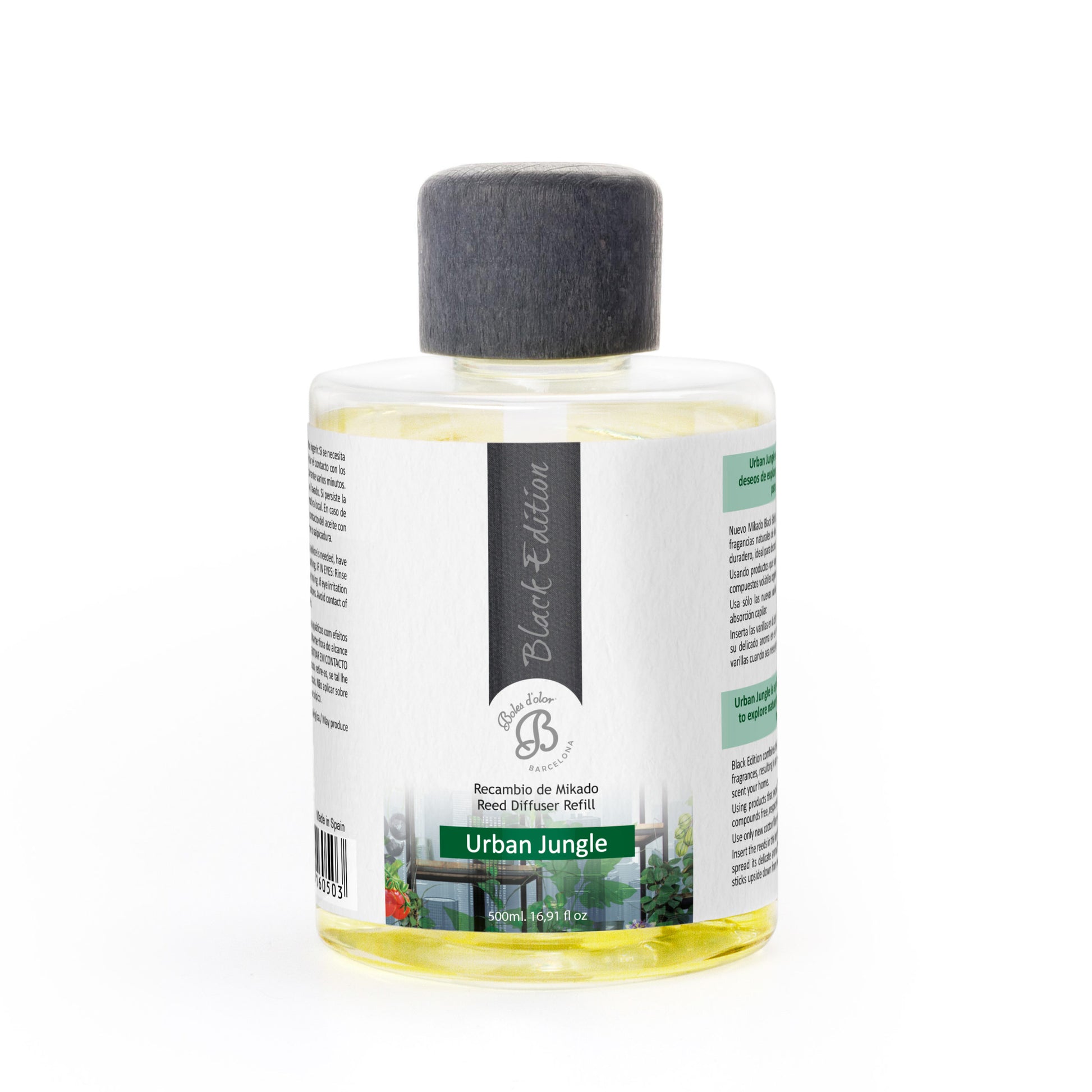 Urban Jungle Recambio Mikado Black Edition 500 ml | Boles d'olor | Muebles Elbume
