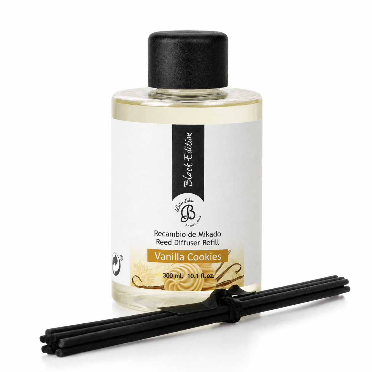 Vanilla Cookies Recambio Mikado Black Edition 300 ml | Boles d'olor | Muebles Elbume