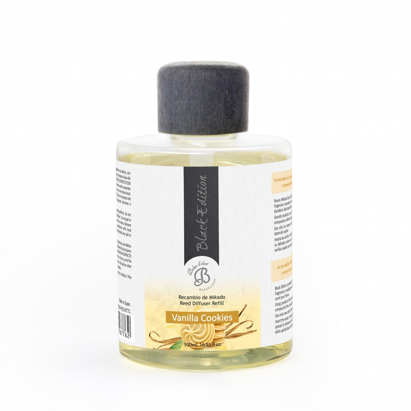 Vanilla Cookies Recambio Mikado Black Edition 500 ml | Boles d'olor | Muebles Elbume