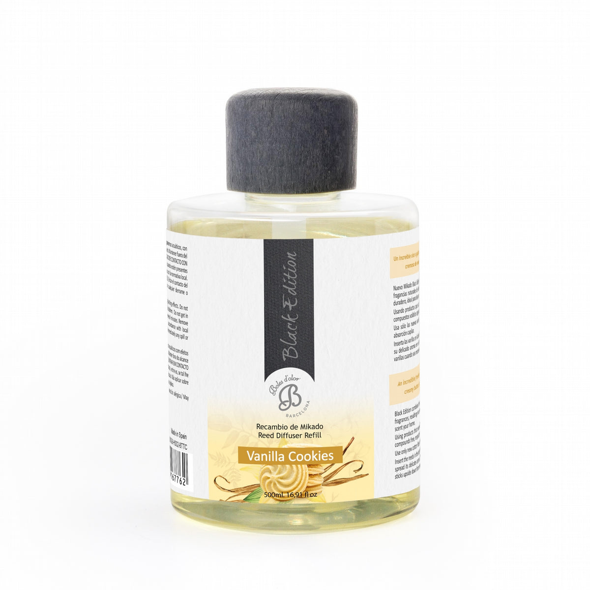 Vanilla Cookies Recambio Mikado Black Edition 500 ml | Boles d'olor | Muebles Elbume