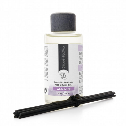 White Musk Recambio Mikado Black Edition 200 ml | Boles d'olor | Muebles Elbume